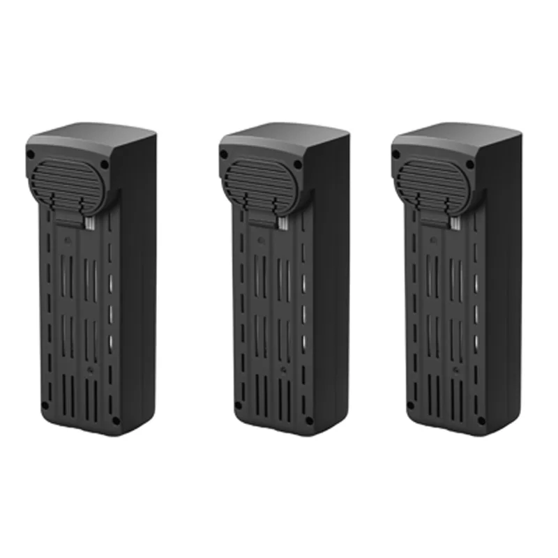 Batterie drone YL059 7.4V 1300mAh insérée dans un drone quadrirotor, prête à l'emploi.