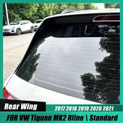 For VW Tiguan MK2 Rline \ Standard 2017-2021 2Pcs Rear Window Side Spoiler Canard Wing Cover Body Kit Tuning Car Accessories