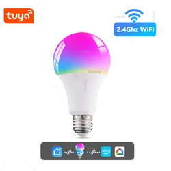 Smart LED RGB Light Bulb with Bluetooth and WiFi Connectivity, Voice Controlled via Smart Life App (WiFi Bulb)
