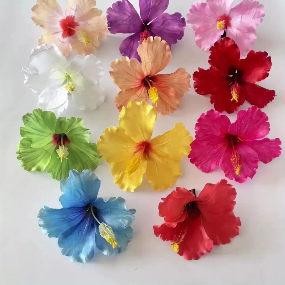 Bohemian Style Hibiscus Flower Hair Clip - Gentle Hold Hair Accessory