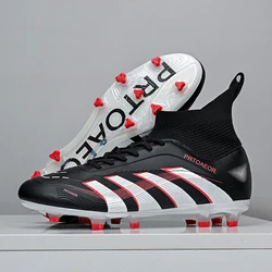 Elite Unisex Soccer Cleats - Comfortable, Non - Slip, Ankle Support Sports Footwear - 45 (Black FG)
