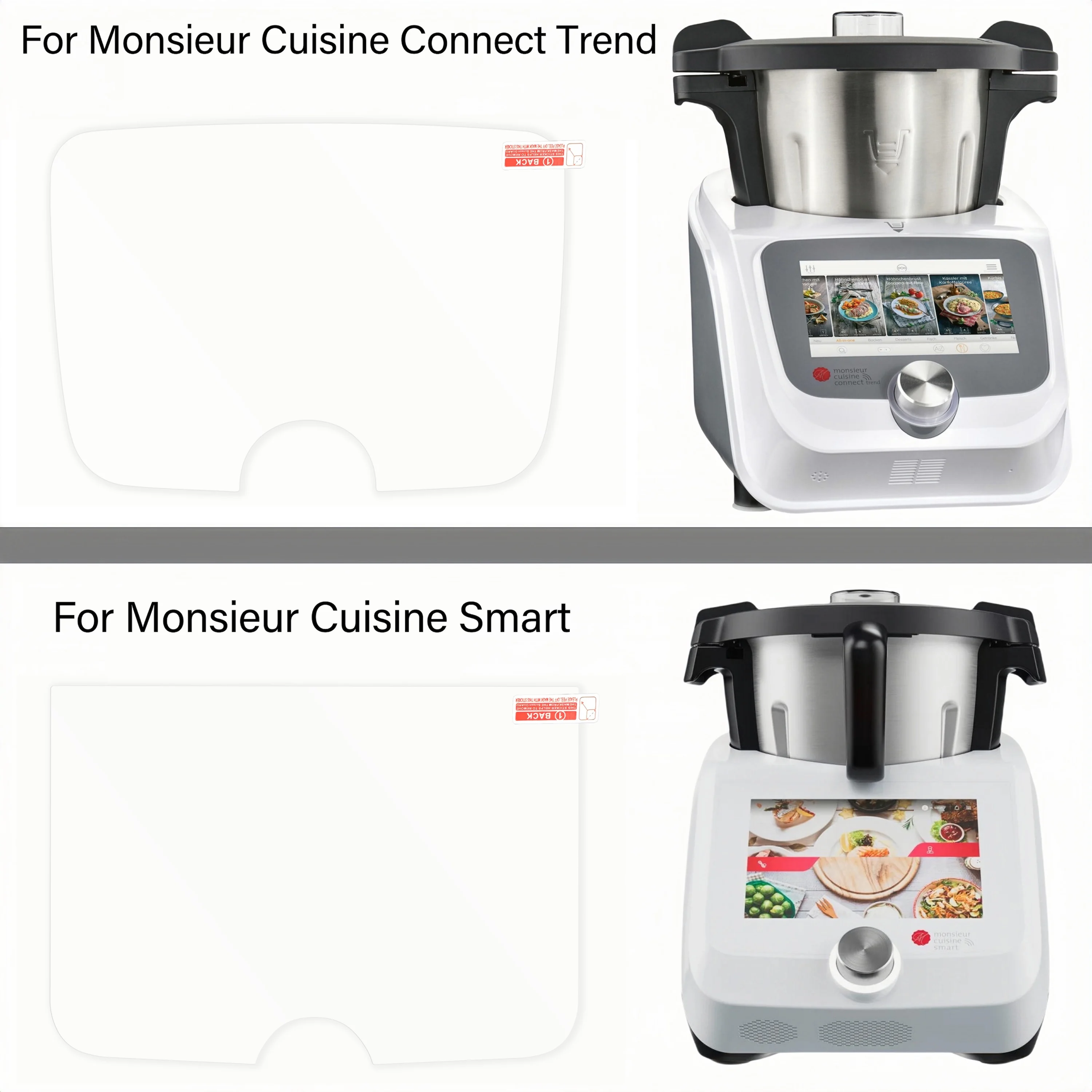 1PC Fits Monsieur Cuisine Smart/Connect/Trend Screen Protector - High-Alumina Tempered Glass Blender Accessories Kitchen Film