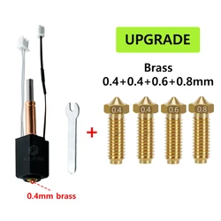 Enhanced Ceramic Hotend Nozzle with Thermistor & Heating Tube - 4pcs (R-Hotend-4468)