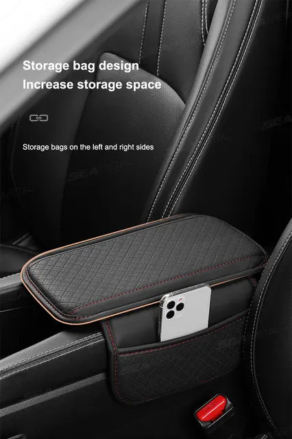 Cuscino Per Bracciolo Auto In Pelle PU - 2 Pezzi Nero | Comfort E Protezione Per Portiere E Console - Foto 8