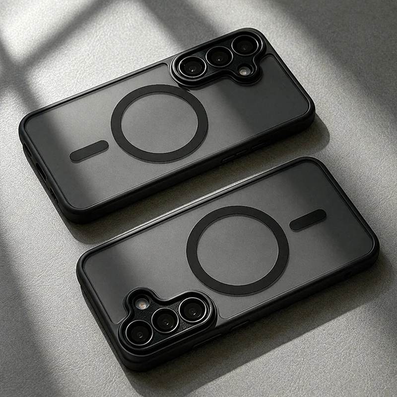 Luxurious Magsafe Magnetic Phone Case with Lens Protection Cover