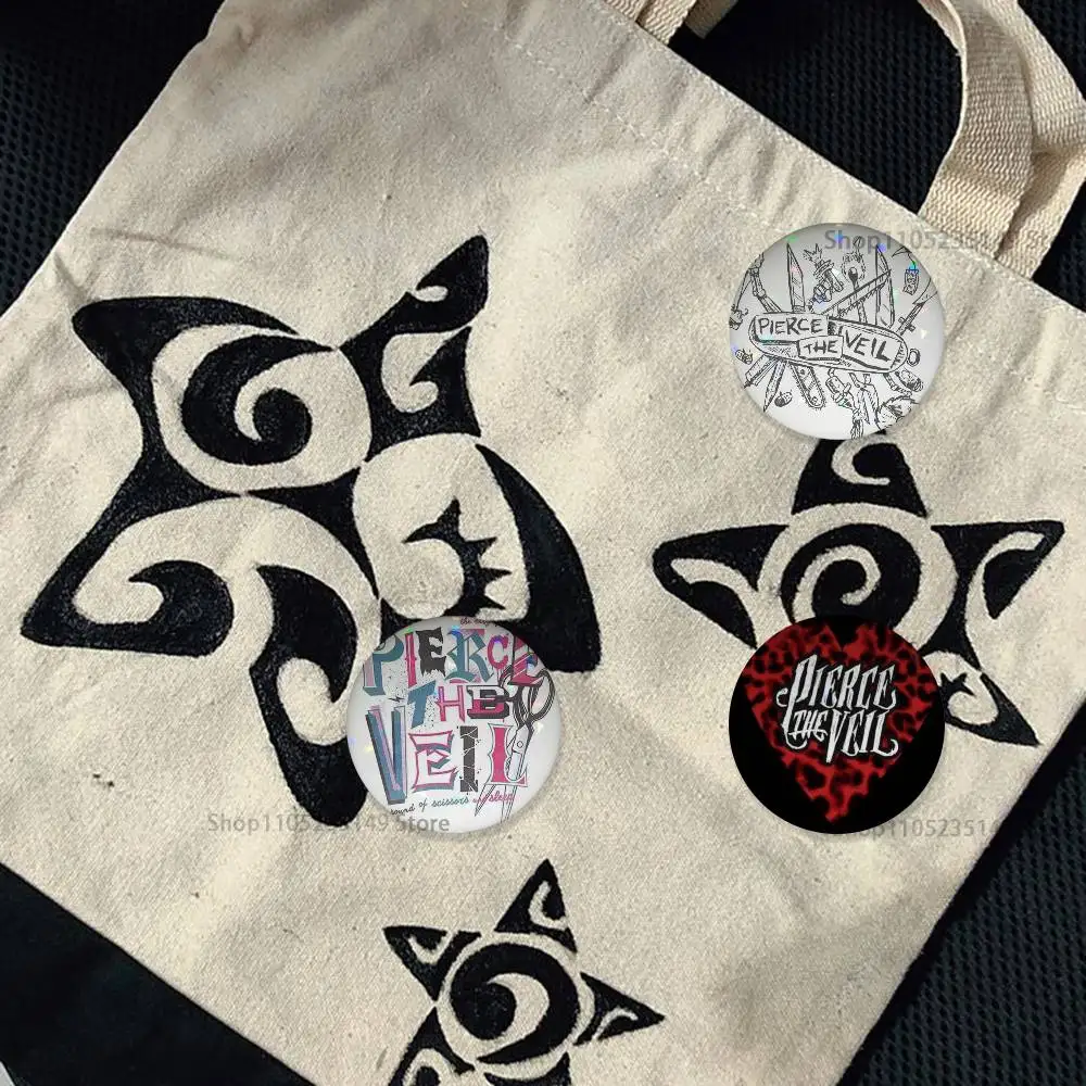Handmade Pierce The Veil Music Pins - Round Brooch Badge for Backpacks, Clothes, and Jewelry Gifts