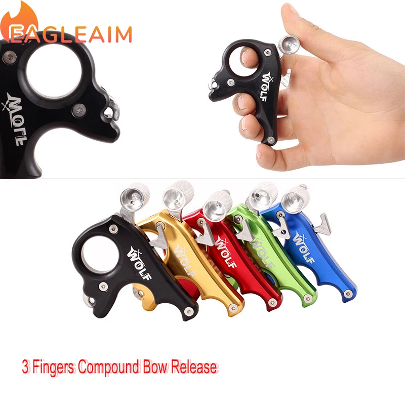 ArcheryReleaseAids3FingerGripSpreadThumbReleaseCaliperTrigger