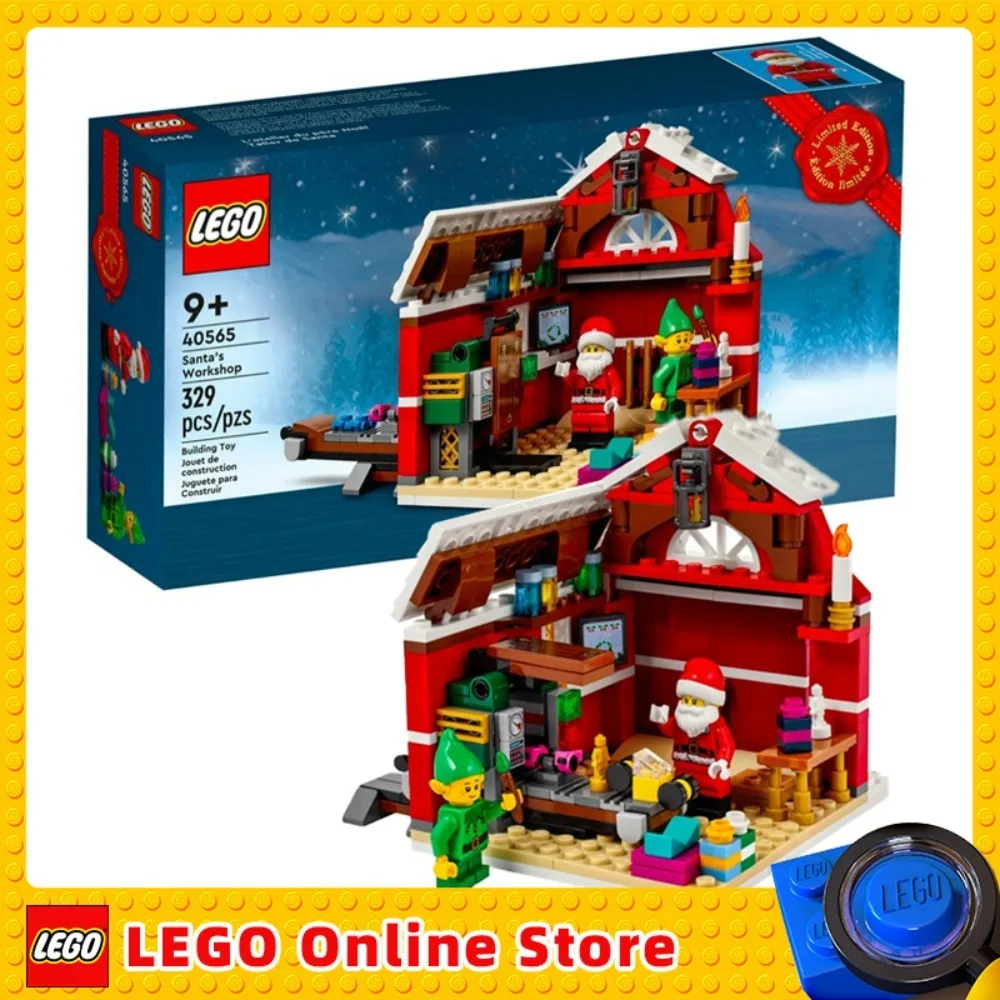 Lego Santa Claus Workshop Limited Edition Elf Minifigures Giocattolo Ricostruibile Un Nastro Trasportatore Giocattolo Mobile Regalo Di Capodanno Di Na