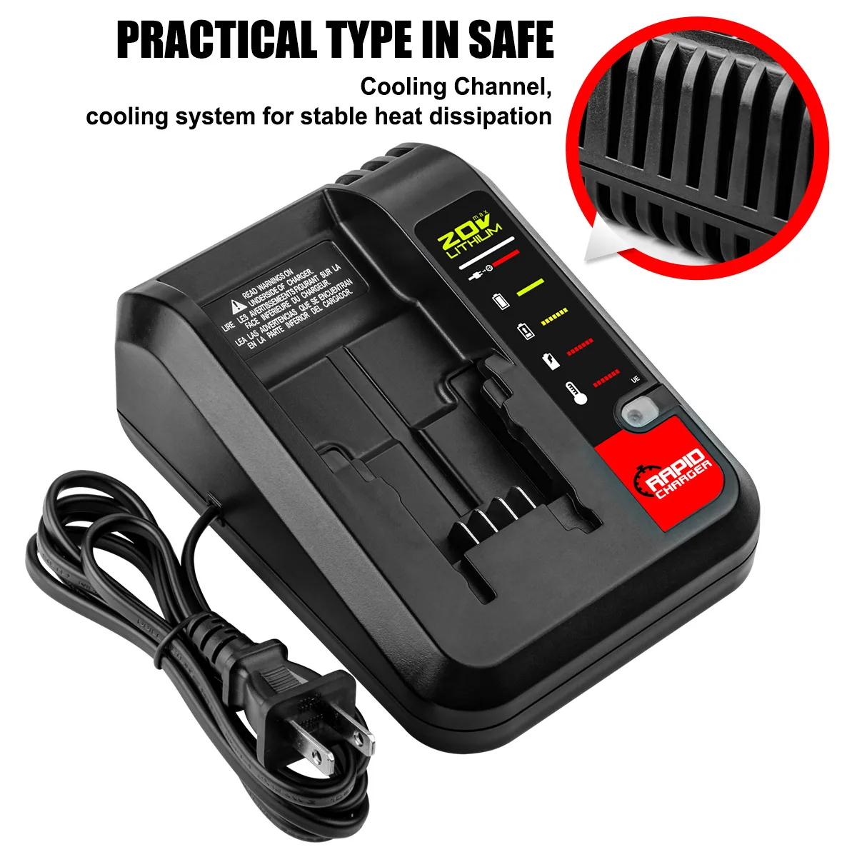 Li-Ion Battery Charger Fast Charge For Stanley Black And Decker