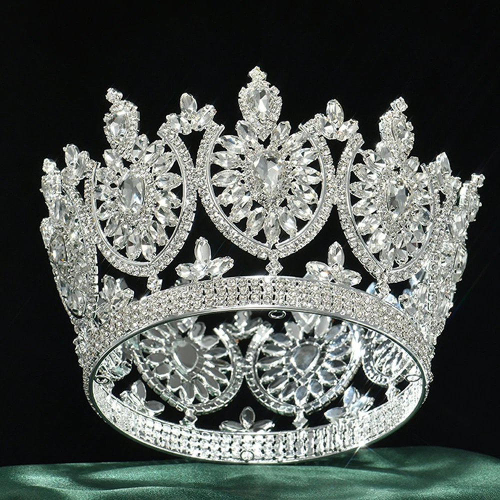 

New Bling Wedding Crown Diadem Tiara With Zirconia Crystal Elegant Woman Tiaras and Crowns For Pageant Party