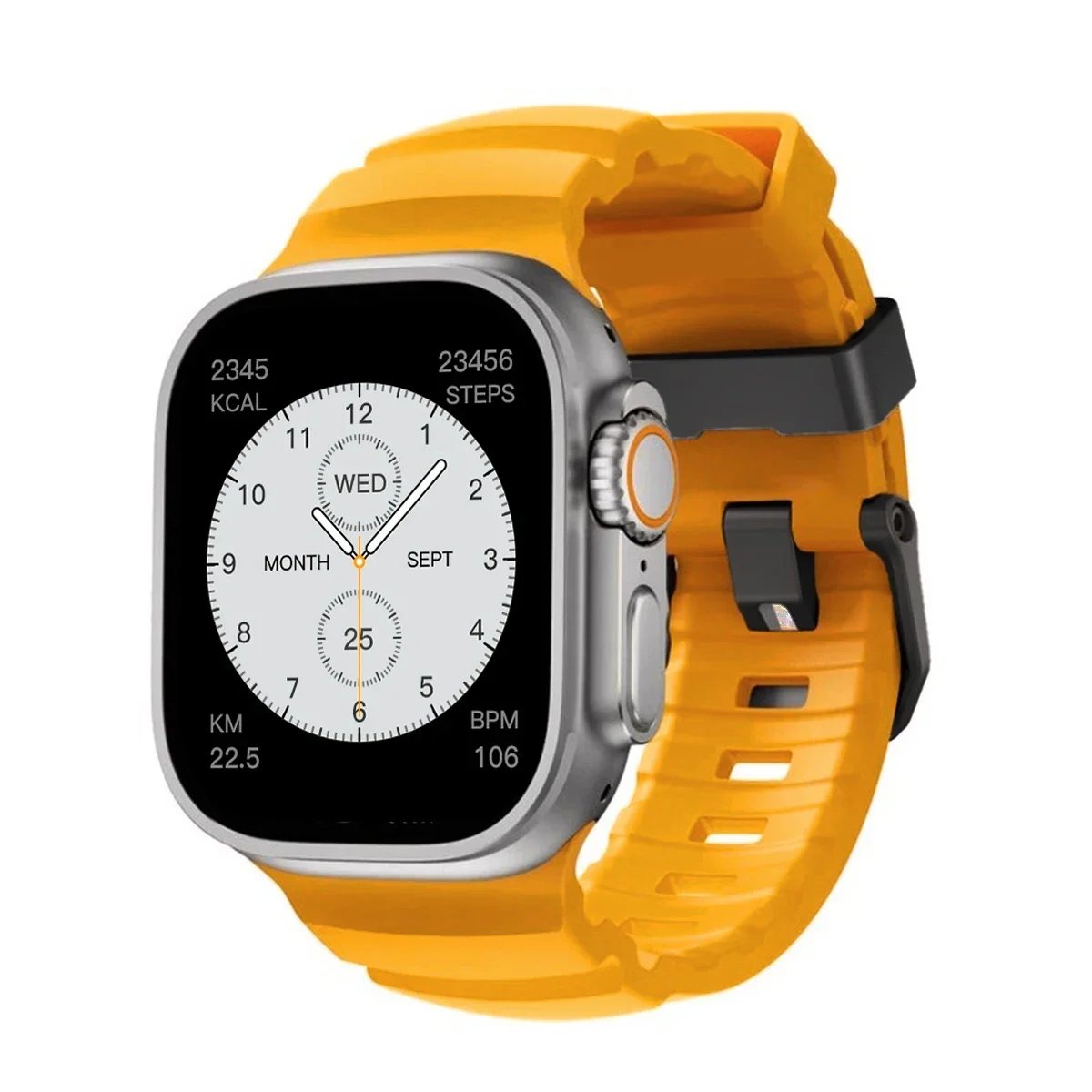Sporty Titanium Silicone Bracelet Strap