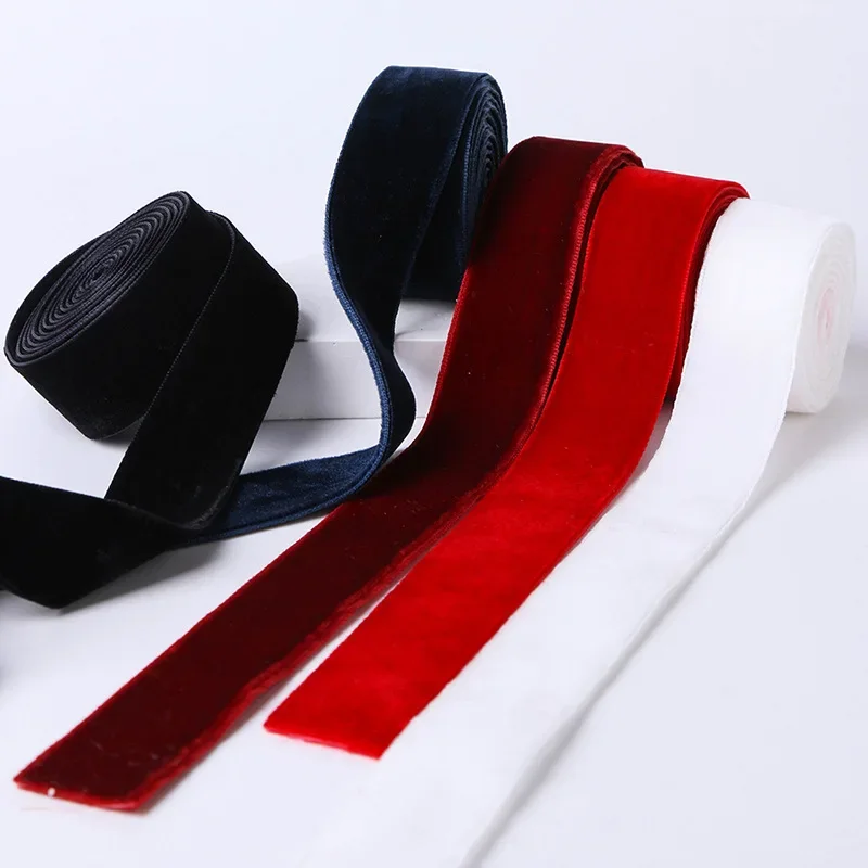 Double-Sided Non-Spandex Colorful Velvet Ribbon Swan Velvet Ribbon Flannelette Faux Fur DIY Clothing Accessories