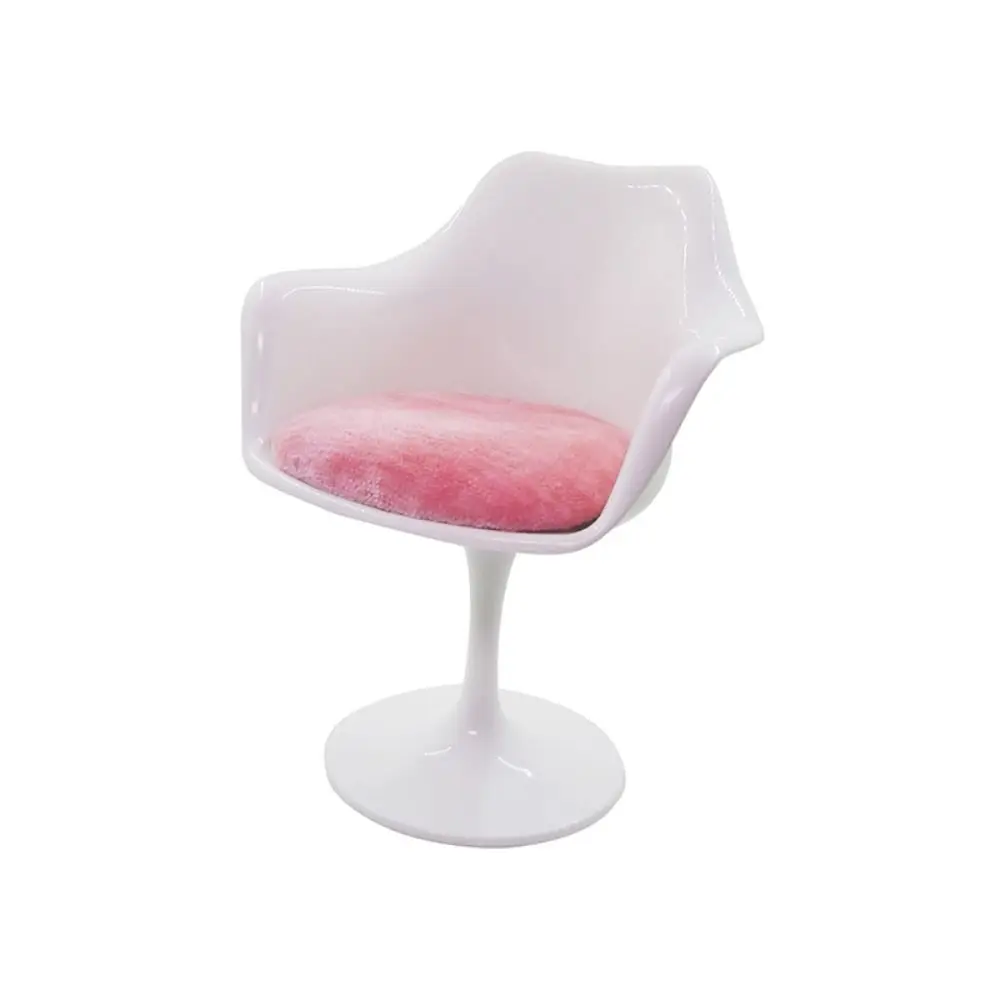 1/6 Scale Doll Round Legged Chair Doll Accessories Scene Model Miniature Rotating Leisure Chair Platic Photo Props