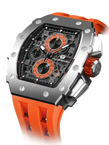 TSAR BOMBA New TB8204 Watch for Men Japan Quartz Chronograph 50M Waterproof Wristwatch Fashion Sport Clock Male Luxury Mens Gift - Image 16