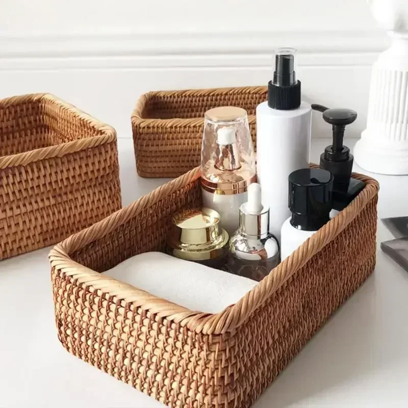 Handwoven Rattan Wicker Multipurpose Storage Basket