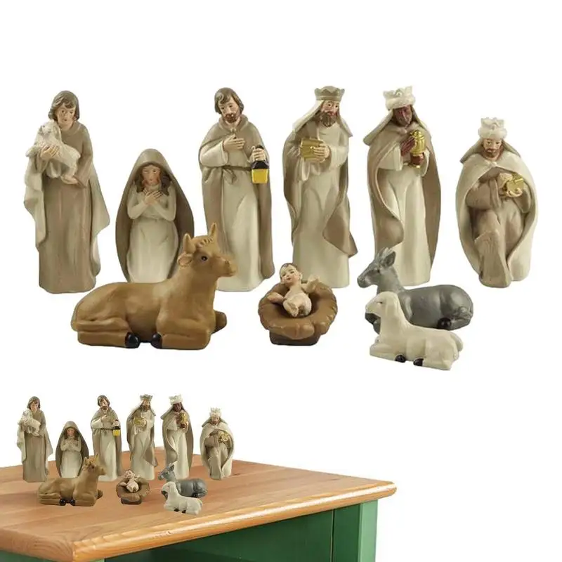 NativityFiguresSet10pcsPortableChristmasNativityFigureSet