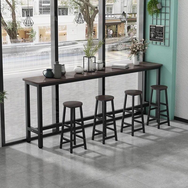 

Counter Modern Luxury Bar Table High Cocktail Side Restaurant Outdoor Bar Table Night Club Wine Long Mesa Alta Furniture WK50BT