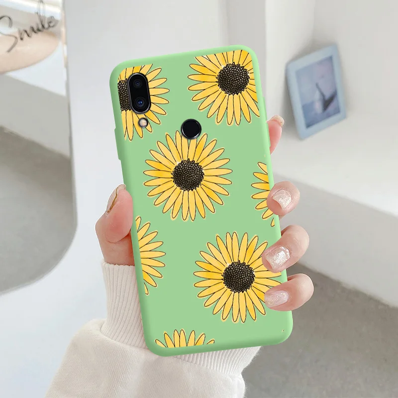 For Meizu note 9 Protective Shell Silicone Soft Shell Phone Case Candy Color Case Fashion Silicone Color Chrysanthemum meizu phone case with stones lock Cases For Meizu