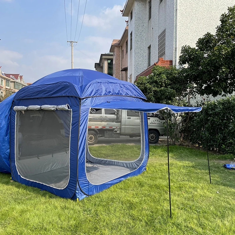 야외 캠핑의 새로운 기준, 완전 자동 팝업 Pergola 리어 부트 텐트