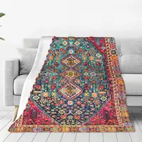 Oriental Colored Traditional Antique Moroccan Blanket Fleece Warm Sofa Throw Blankets For Couch Bedding Office Throws Bedspread 1