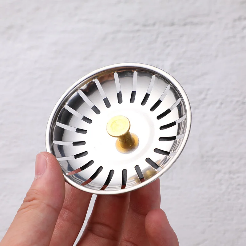 1Pcs Stainless Steel Replacement Strainer 79mm Kitchen Water Basin Sink Drainer Strainer Leach Basket Waste Plug Stopper Filter