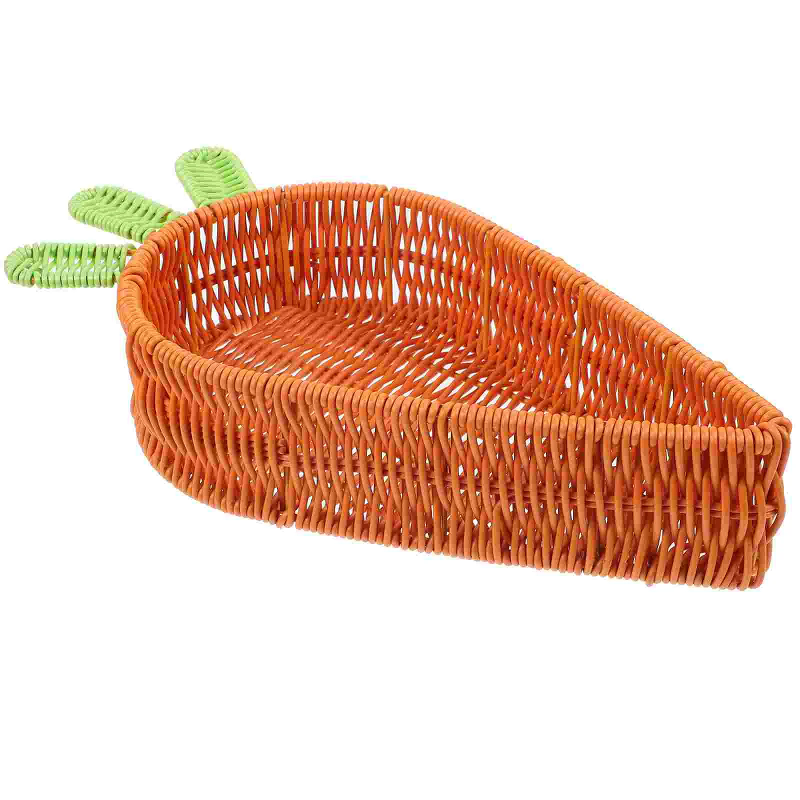 

Wicker Rattan Easter Basket Carrot Shaped Egg Basket Woven Basket Picnic Basket Rattan Gift Wicker Wine Woven Basket Empty Candy