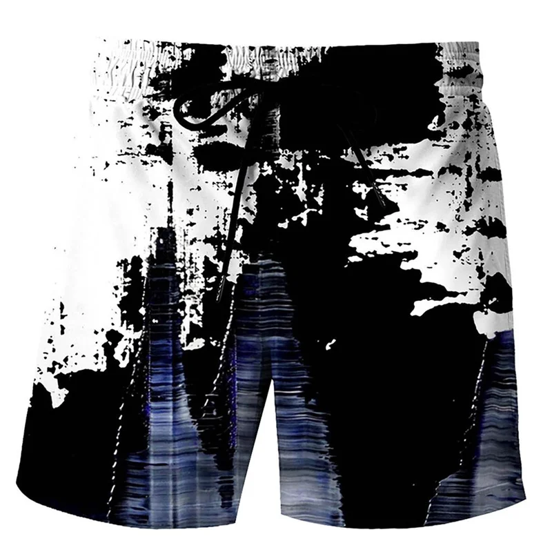 

Men's Casual Beach Shorts 3d Printed Retro Painted Art Casual Street Short Pants Summer Loose Swimming Trunks Board Shorts