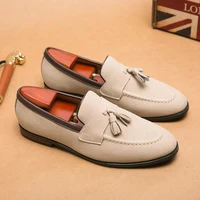 New Stylish Men Tassels Loafers Leisure Walk Suede Moccasins Flats Casual Driving Shoes for Men Soft Sole Designer Male Footwear