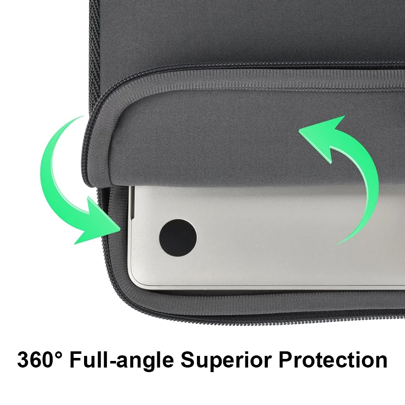 Borsa per computer portatile, valigetta portatile, accessorio da trasporto da 13/14/15/15,6 pollici per MacBook, laptop, tablet, per l'uso quotidiano e l'archiviazione aziendale - immagine 3