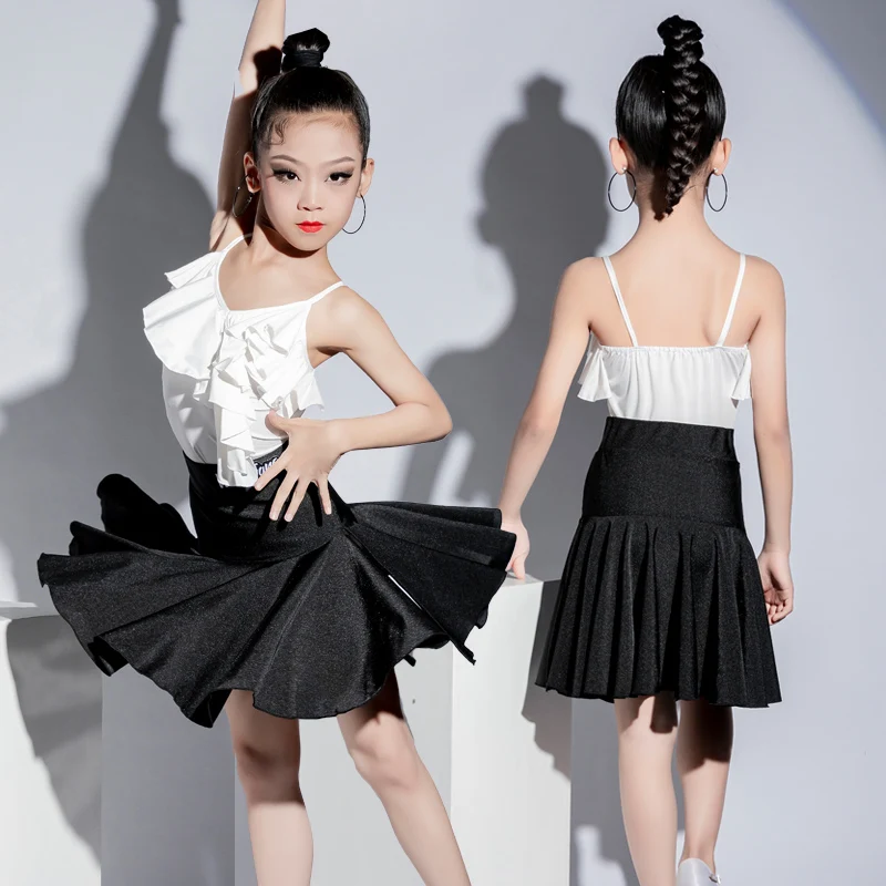 

Sequin Latin Dance Tassel Dress For Girls Fashion Cha Cha Salsa Tango Dance Outfit Stage Costume