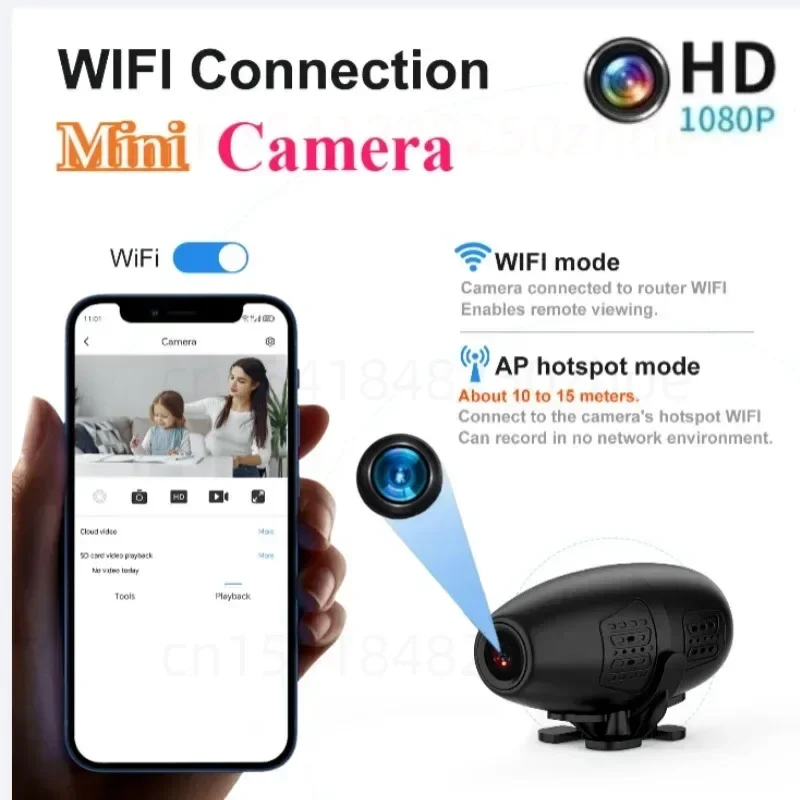 Portable 1080P HD Mini Camara Espia Wifi Smart Home IP Security Protection Small Keychain Camera Night Vision Miniature Camera 5