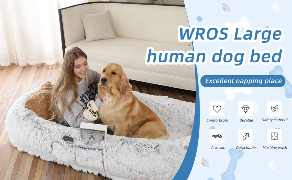 cama para perros humanos