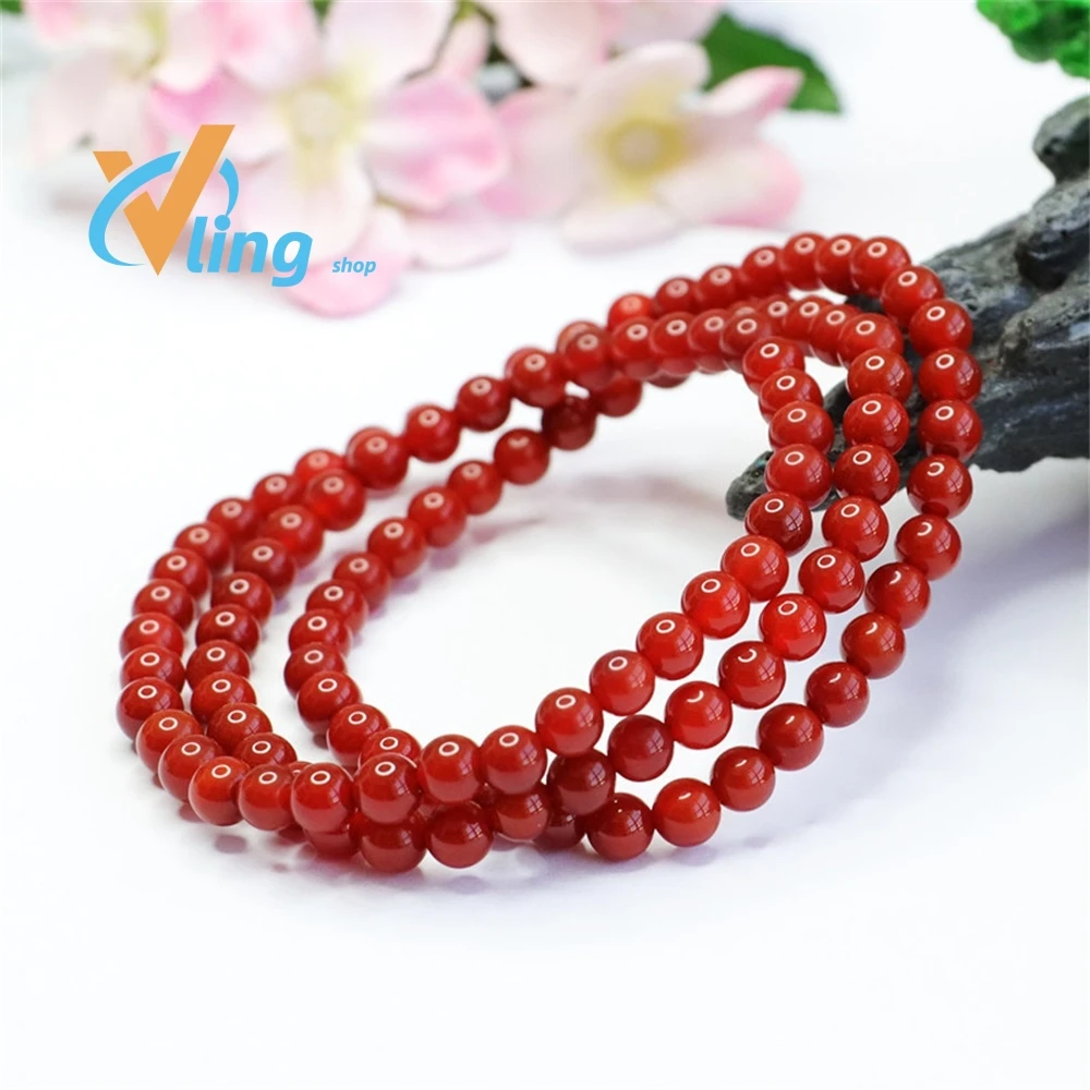 108 Natural Red Agate Hand  String Holiday Giftyoung People Trending Products 2022ukrainian StylePersonalized Fashion Luxury