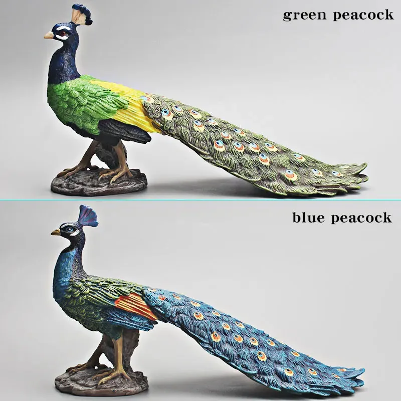 Children Toys Simulation Peacock Animal Model Baby Early Animal Cognition Montessori Education Puzzle Toy Static Household Decor 4