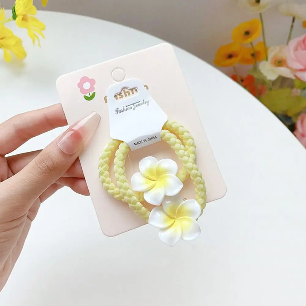 Accessori Per Capelli Plumeria Flower Hair Clip Tradizionale Hair Rope Flower Barrette Mini Hair Claw Hair Ornaments