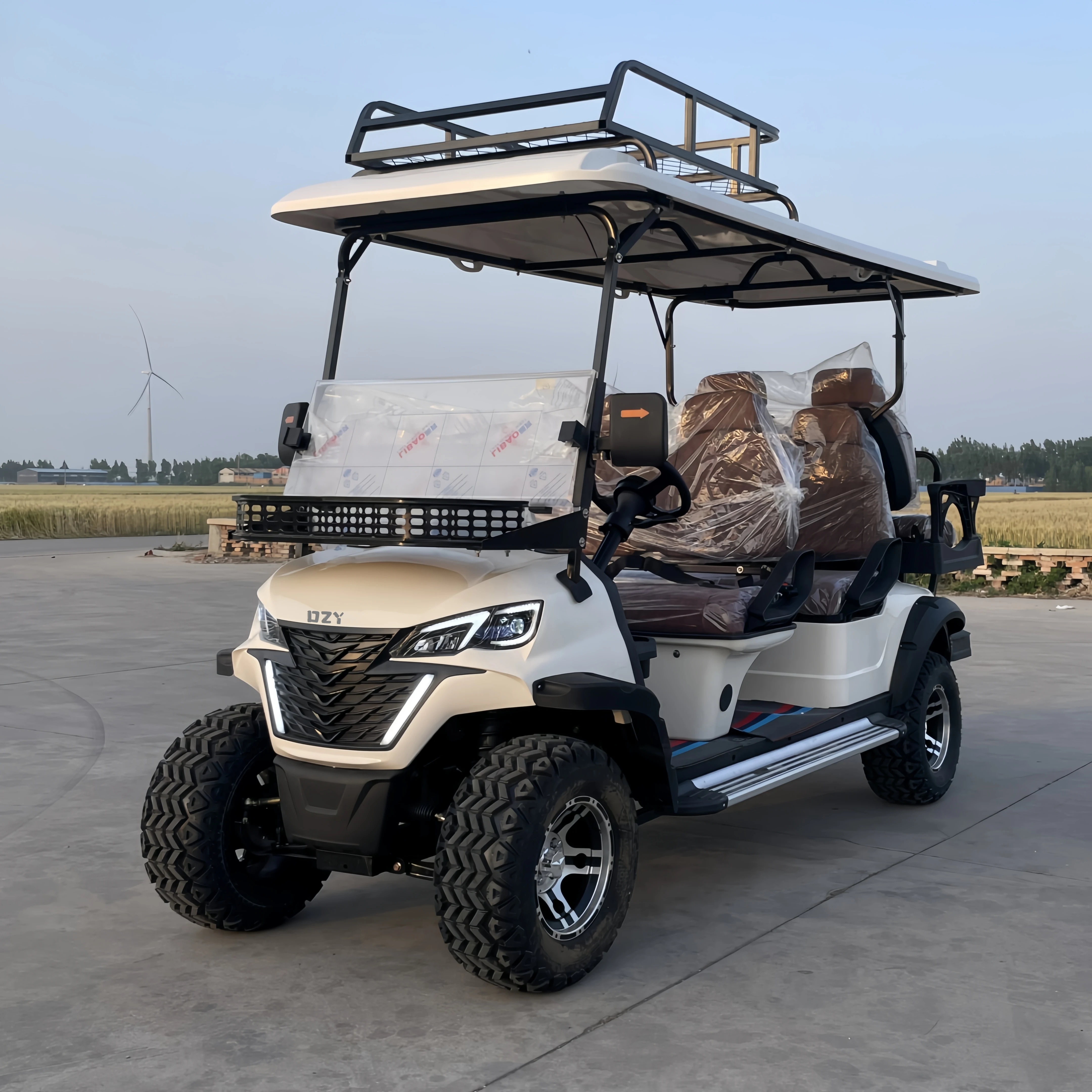 Hot sale new design environmental friendly multi-purpose 6 seat electric golf cart