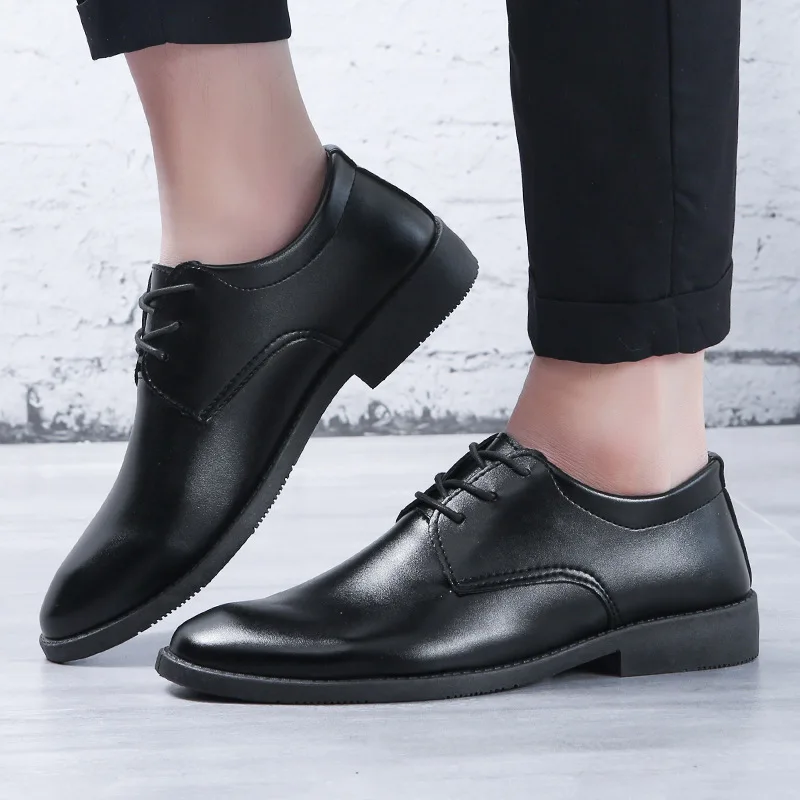 

Men's Office Dress Leather Shoes Business Formal Casual Men Leather Shoes British Wedding Leather Casual Men Office Dress Shoes