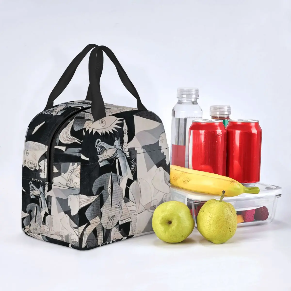 Pablo Picasso Guernica Lunch Bags Portable Insulated Poliestere Cooler Art Thermal Picnic Lunch Box Per Donna Ragazza