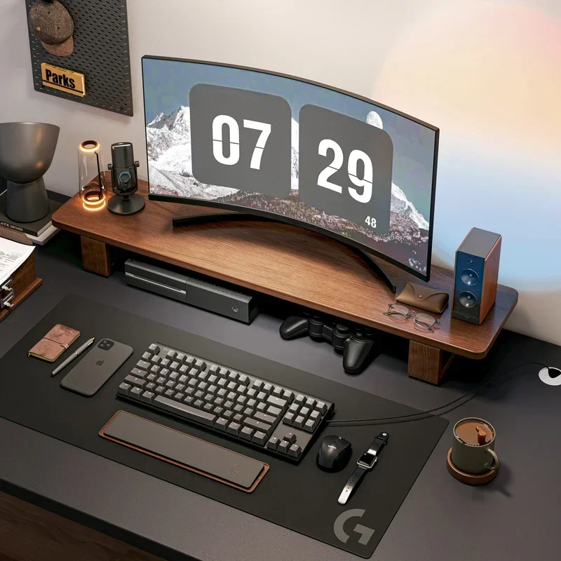 Desk Shelf & Wooden Dual Monitor Stand System | Grovemade®