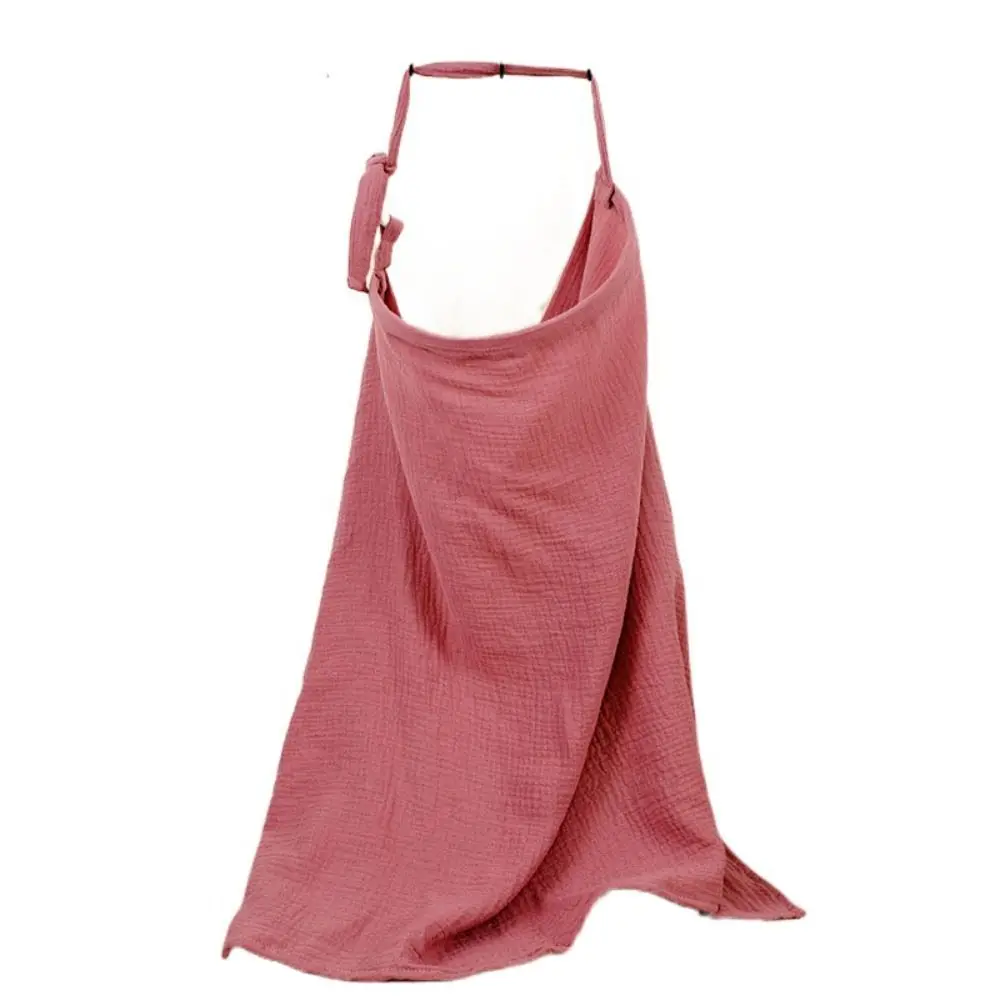 Soft Cotton Breastfeeding Cover Rainbow Bear Breastfeeding Coverall Solid Color Adjustable Nursing Apron Outdoor