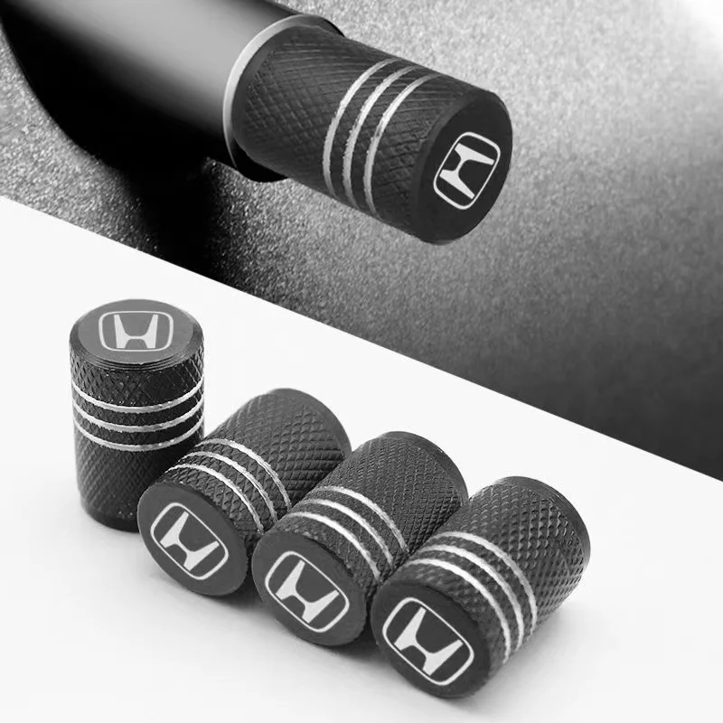 Wheel Valve Caps 4pcs Car Tire Stem Case Covers For Honda Civic Accord Crider City XRV CRV HRV Inspire Fit Odyssey Envix