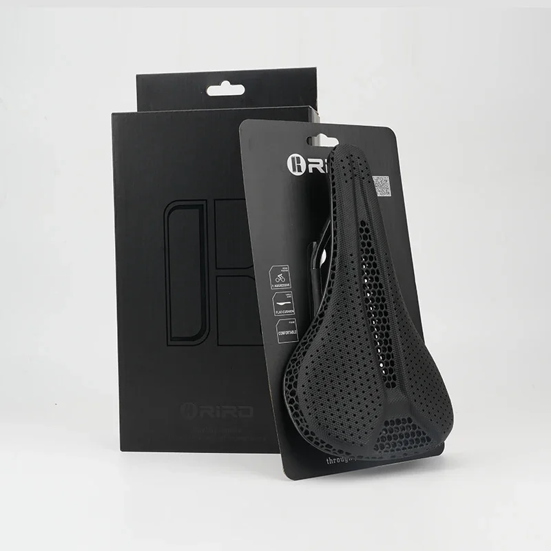 RIRO Bicycle Carbon Fiber Saddle Ultra-Light 3D Printing Highway MTB Racing Saddle Bicycle Cushion Seat Accessories