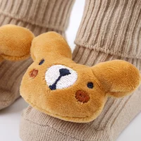 1 Pair Spring Autumn Baby Socks Cute Cartoon Animal Boy Girl Anti Slip Socks Infant Newborn Soft Cotton Floor Sock Shoes 6