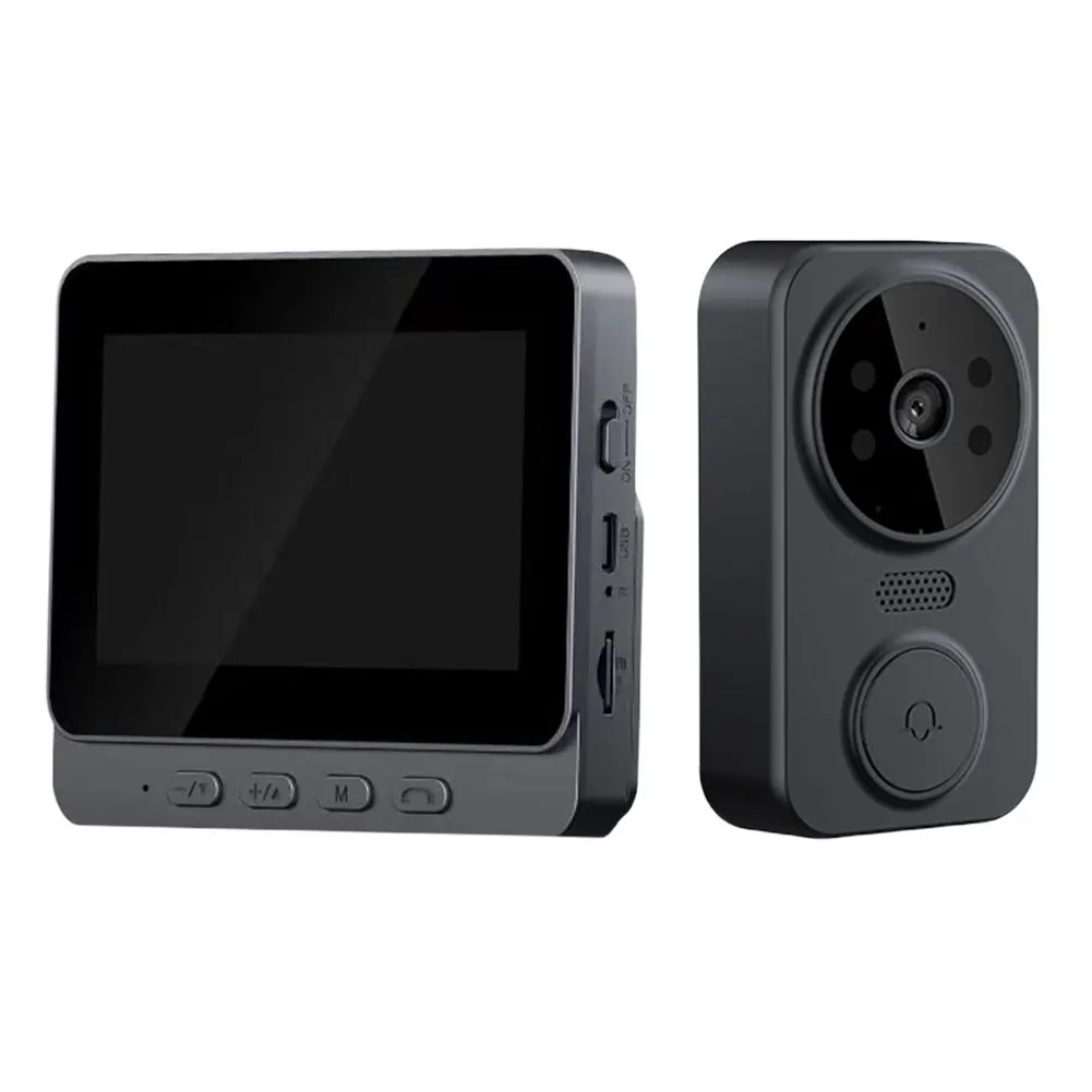Video Intercom Door Cameras IR Night Vision Digital Door Viewer 2.4G WiFi Automatic Sensing 4.3 Inch IPS Screen Two-Way Intercom