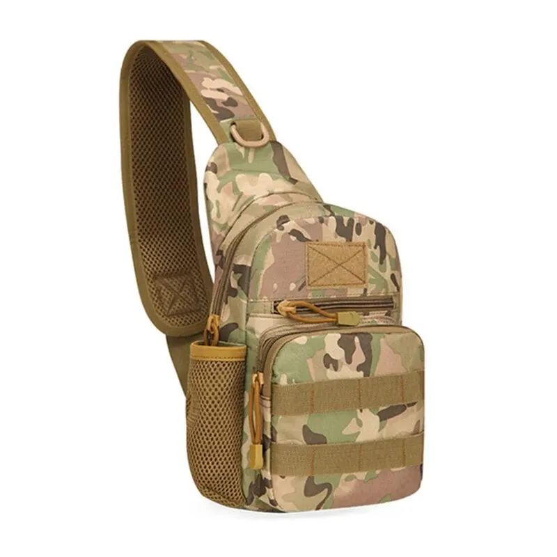 Outdoor Taktische Tarnfarben-Brusttasche für Männer, Wanderrucksack aus Nylon, Jagd- und Angeltasche mit Molle-System, Trekking-Schultertasche – Detail 10