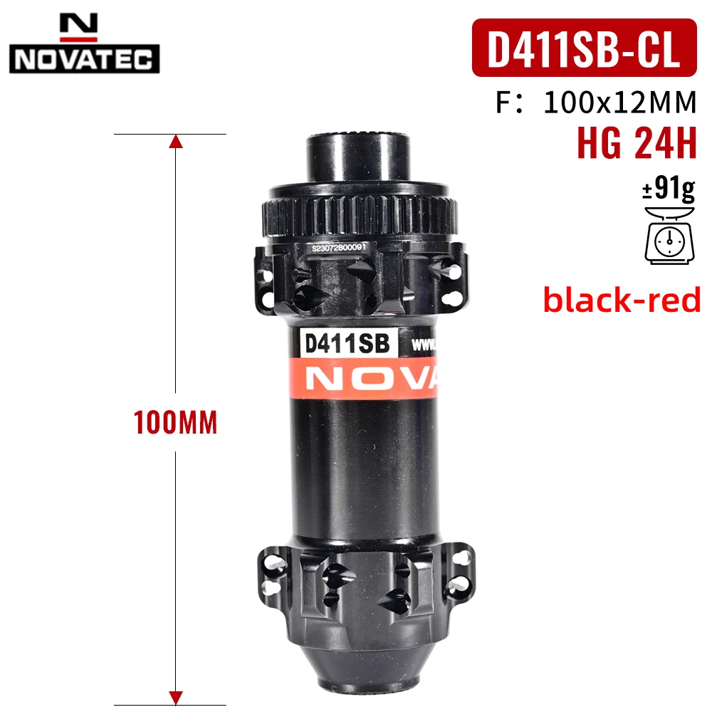 Novatec-ディスクブレーキ付きハブ,センターロック,D411SB-CL