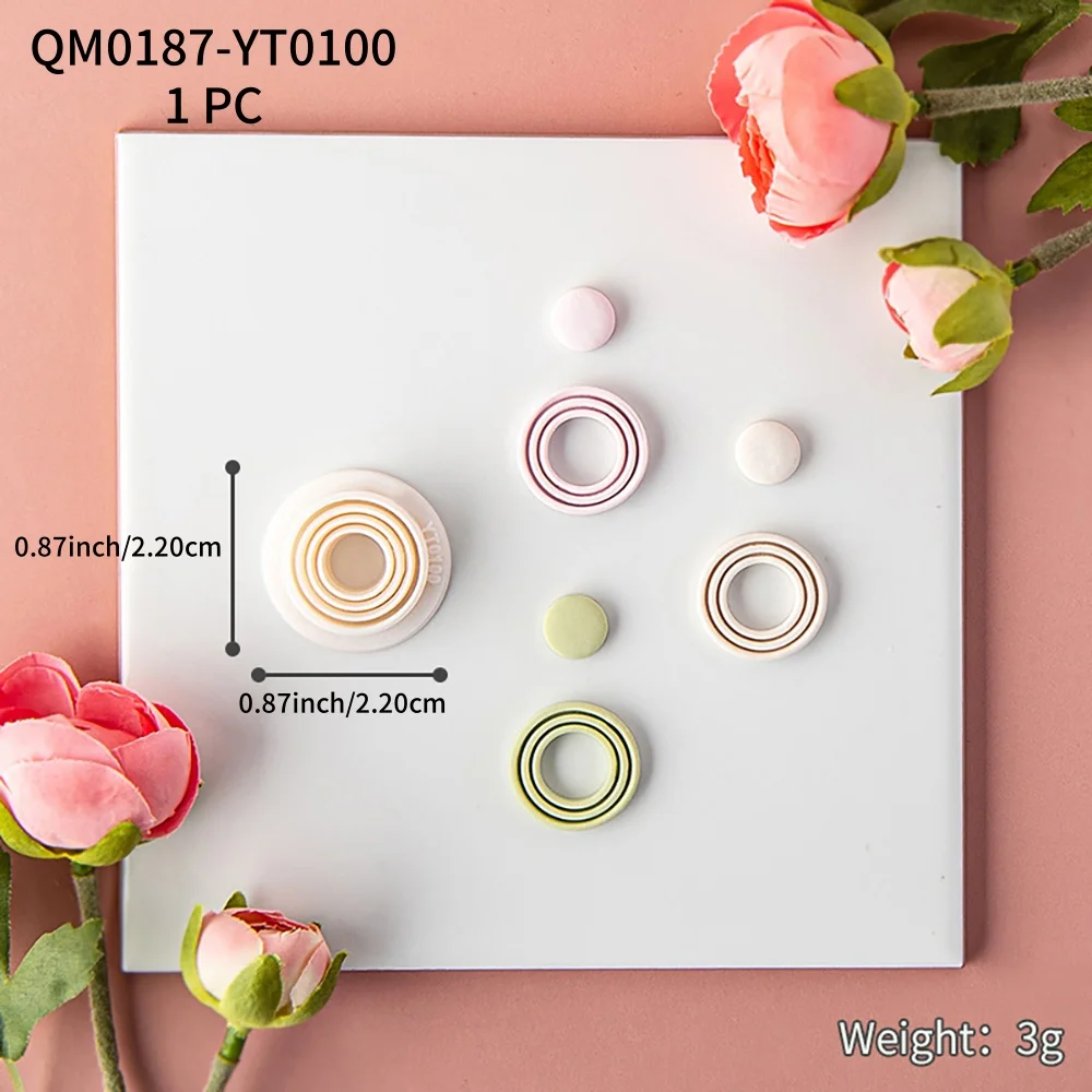 Handgemachte geometrische Form hohle Polymer Clay Form weiche Keramik Ohrringe Polymer Clay Cutter DIY Schmuck Schneidwerkzeug – Detail 2