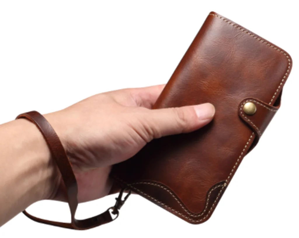 Luxurious Vintage Cowhide Leather Flip Wallet Phone Case