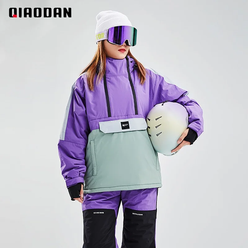 QIAODAN-스노우보드 팬츠 XYK42215409R 여성용, 스키 팬츠, 야외, 고품질, 방풍, 방수, 따뜻한 스노우 팬츠, 2023