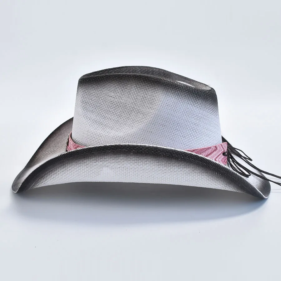 Western Style Straw Hat For Men Women Summer Outdoor Beach Sun Hat Cowgirl Jazz sombrero hombre